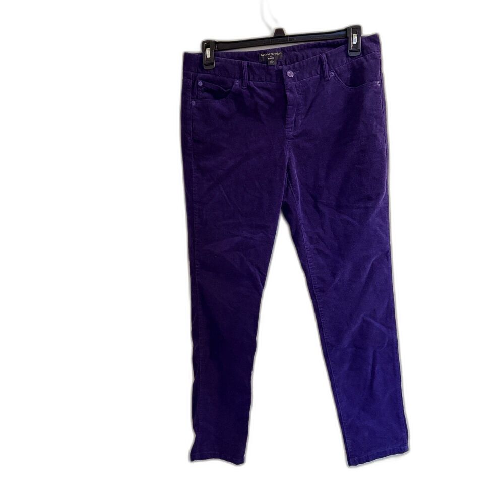 Banana Republic Ryan Fit Purple Corduroy Pants Straight Leg‎ Size 12
